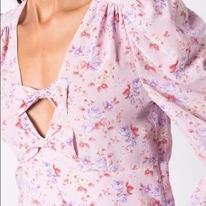 Loveshackfancy Dusty Pink Floral Blouse